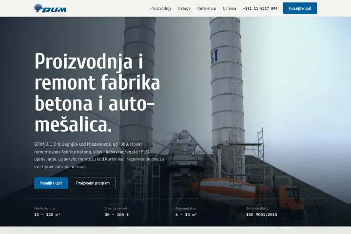 GRIM — Fabrike betona i auto-mešalice