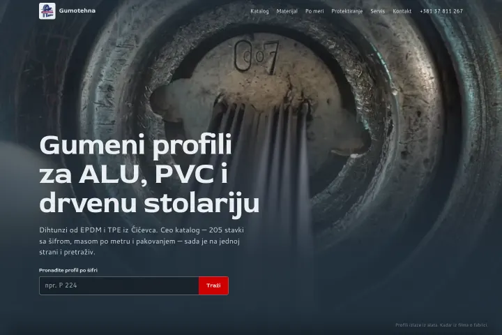 Gumotehna — Gumeni profili i dihtunzi