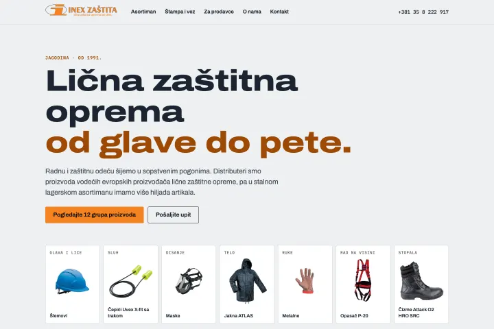 INEX ZAŠTITA — Lična zaštitna oprema i radna odeća