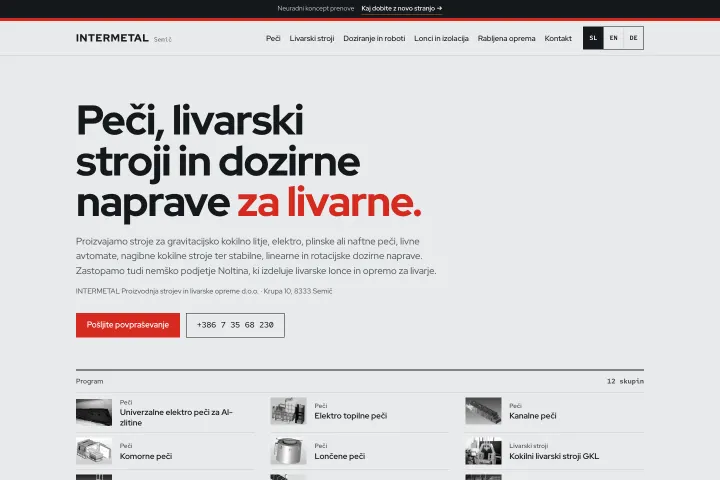 INTERMETAL — Livačka oprema i peći