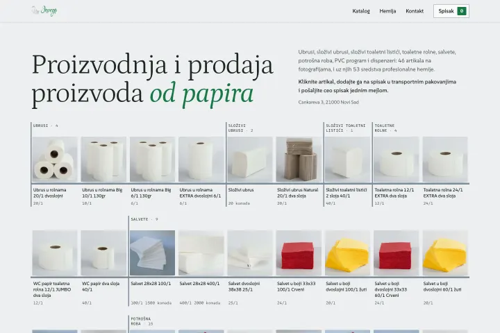 Invego — Papirna galanterija i higijena