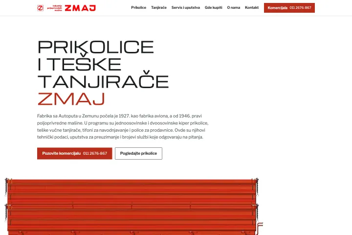 IPM ZMAJ — Poljoprivredne prikolice i tanjirače