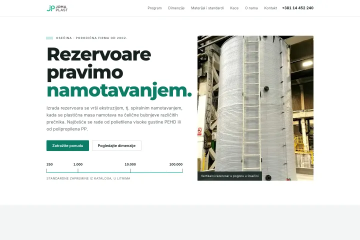 Joma Plast — Plastični rezervoari i cisterne