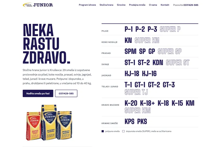 Junior-Komerc — Proizvodnja stočne hrane