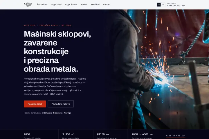 Karović Produkt — Bravarija i mašinska obrada