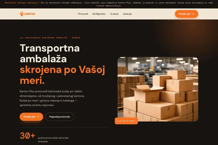 Karton Plus — Ambalaža · Transportna