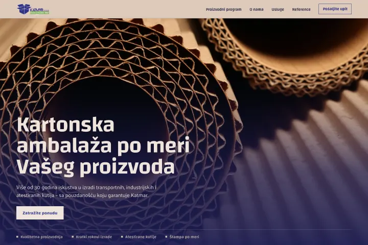 Katmar doo Sevojno — Kartonska ambalaža