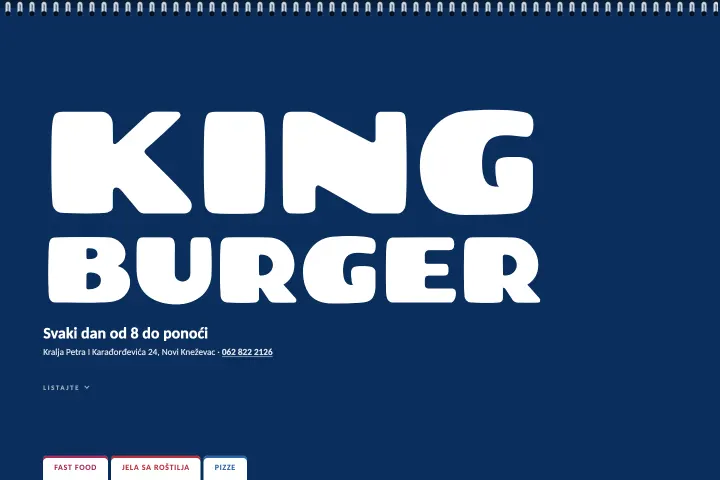 King Burger — Brza hrana, roštilj i pice