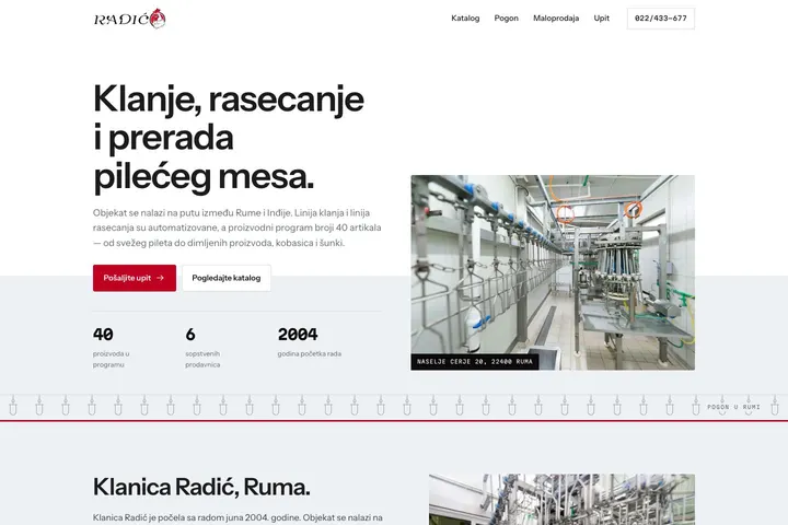 Klanica Radić — Meso · Živina