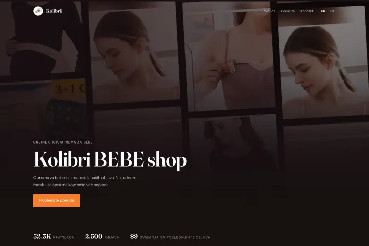 Kolibri BEBE shop — Oprema za bebe · online