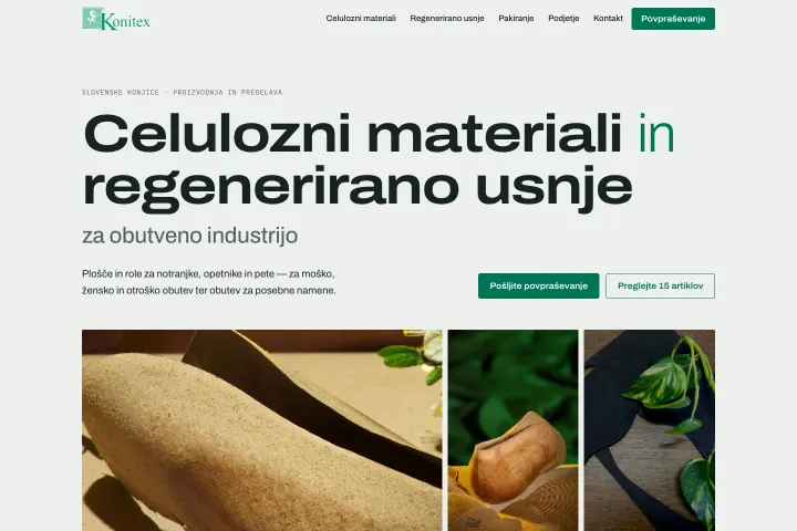 KONITEX — Celulozni materijali i regenerisana koža