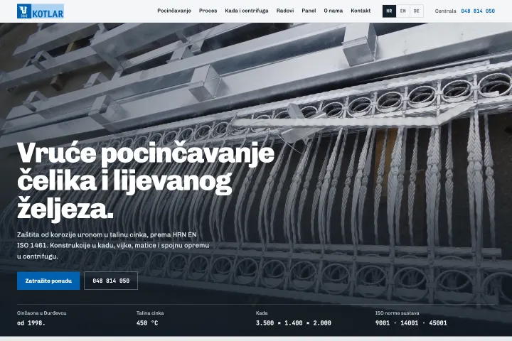 Kotlar — Vruće cinkovanje