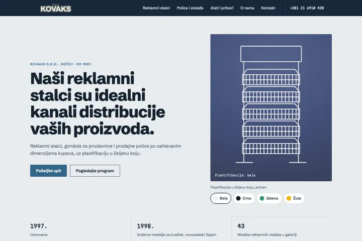 KOVAKS — Reklamni stalci i prodajne police