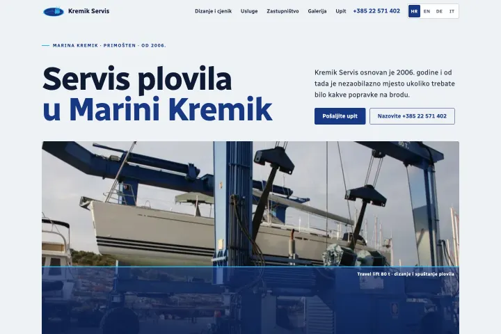 KREMIK SERVIS — Servis plovila