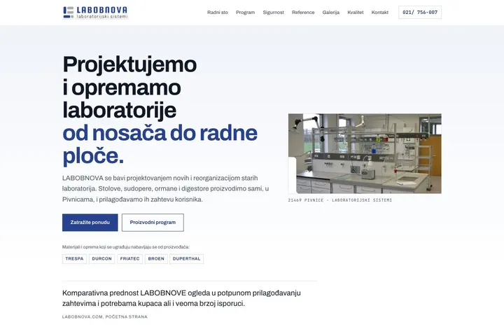LABOBNOVA — Laboratorijski nameštaj