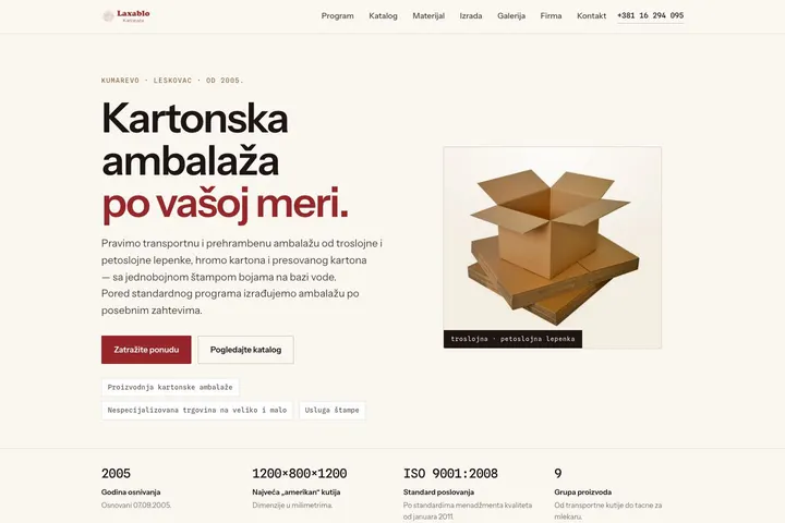 Kartonaža Laxablo — Ambalaža i plastika