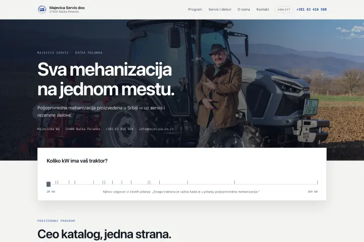 Majevica Servis — Poljoprivredna mehanizacija
