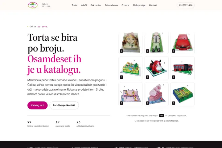 Makrobela — Torte i kolači
