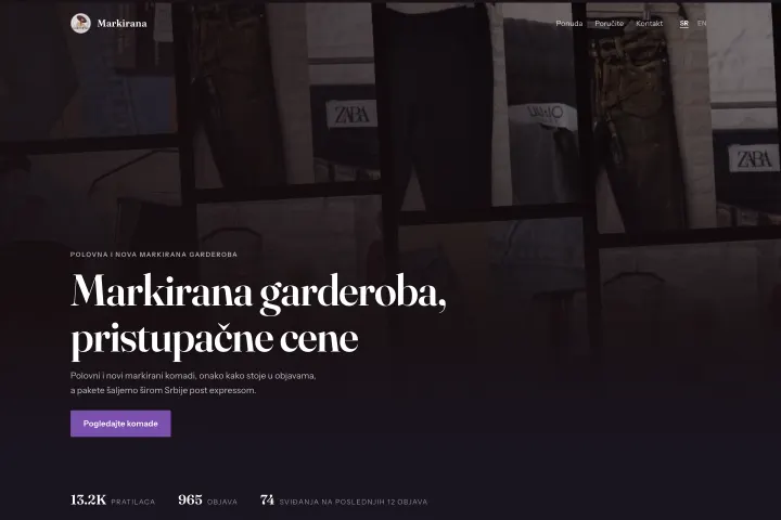 Markirana i polovna garderoba — Polovna i nova markirana garderoba