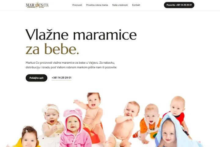 Markus Co — Vlažne maramice za bebe