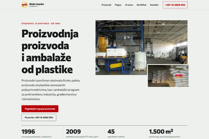 Maša Impeks — PP vreće i folije za plastenike