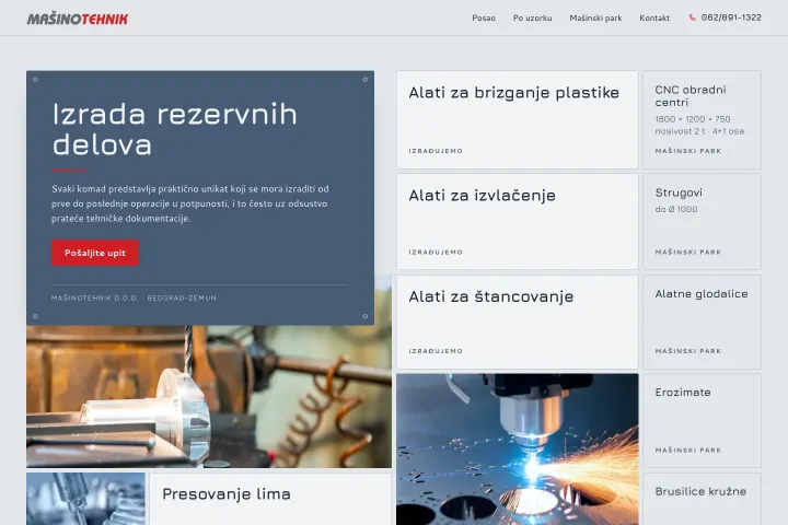 Mašinotehnik — Alatnica i rezervni delovi