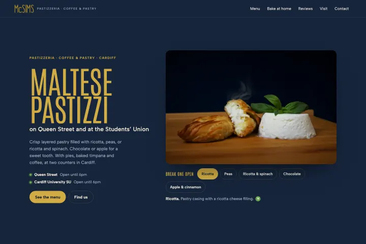 McSIMS Pastizzeria Coffee & Pastry — Malteška pastizzerija i kafe