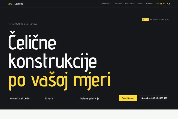 Metal Lovretić — Čelične konstrukcije i limarija