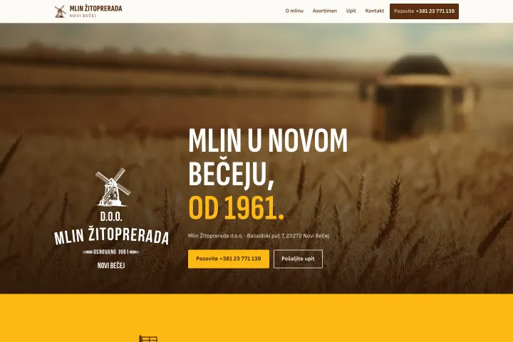 MLIN ŽITOPRERADA — Mlinarstvo