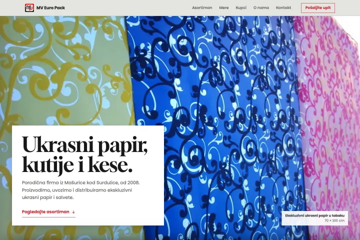 MV Euro Pack — Ukrasni papir i ambalaža