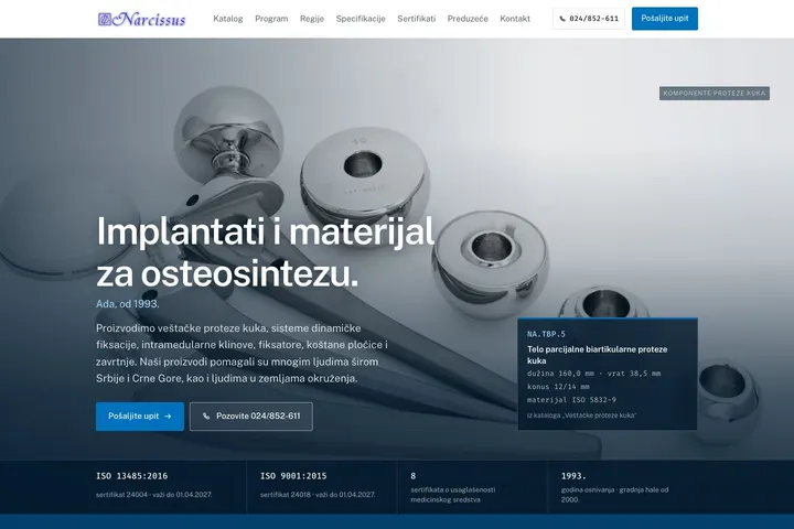 Narcissus — Implantati · Osteosinteza