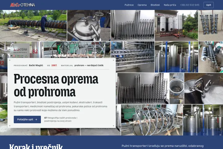 NiCrOTEHNA — Procesna oprema od prohroma