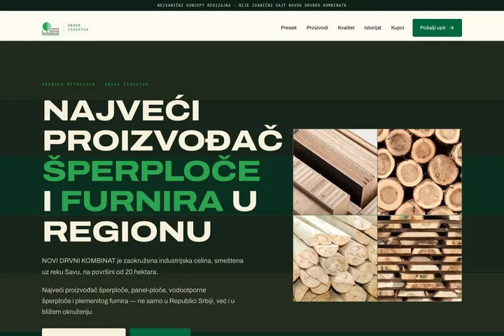 Novi Drvni Kombinat — Drvna industrija