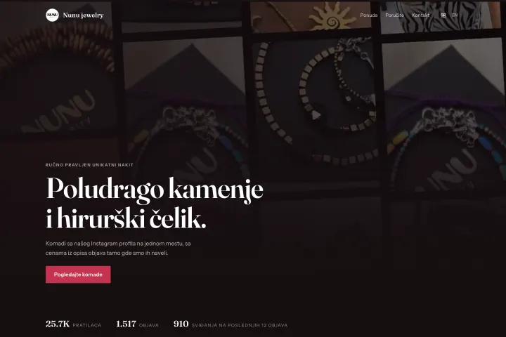 Nunu Jewelry — Ručno rađen nakit · poludrago kamenje