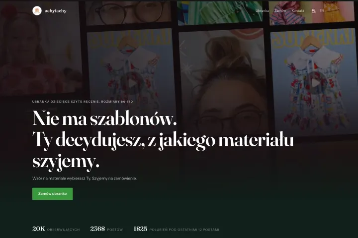 Ochy i Achy — Dečija garderoba po meri · Poljska