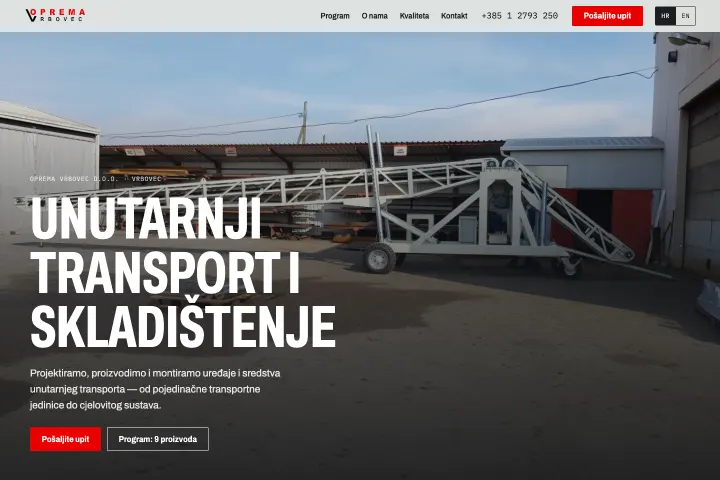 OPREMA VRBOVEC — Transporteri i unutrašnji transport