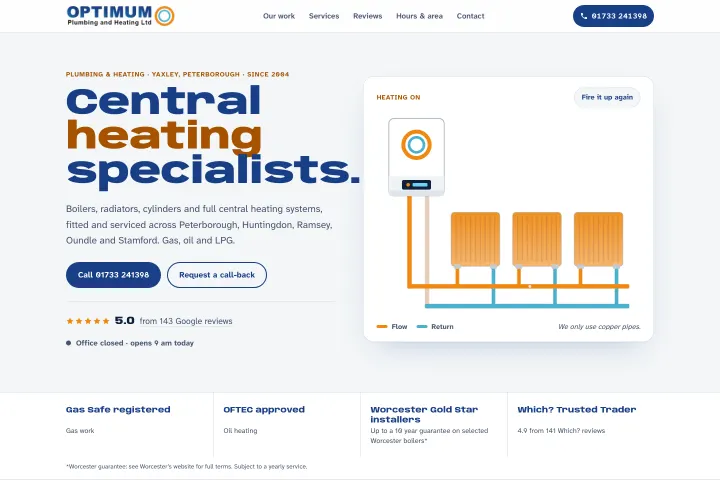 Optimum Plumbing & Heating Ltd — Vodoinstalacije i grejanje
