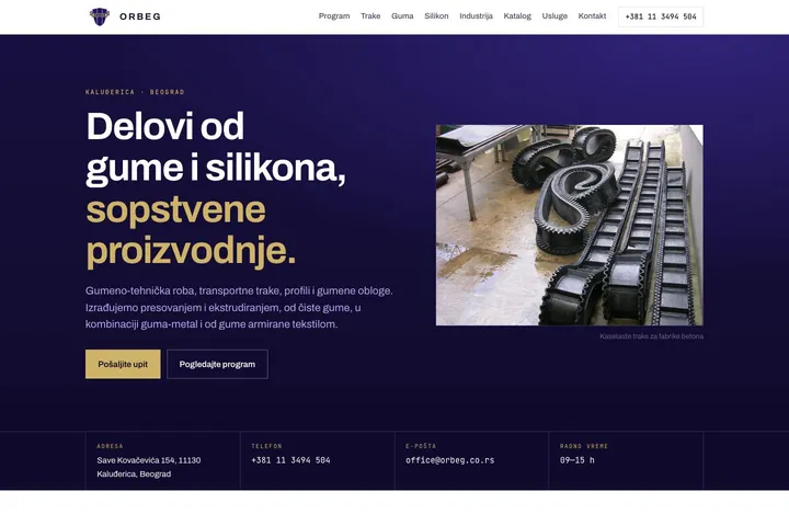 Orbeg Beograd — Mašine i oprema