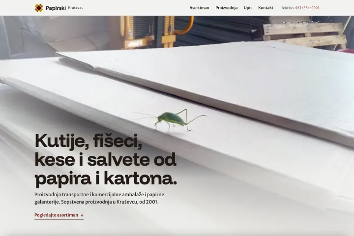 Papirski Kruševac — Papirna i kartonska ambalaža