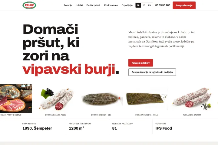 PELOZ — Prerada mesa i suhomesnati proizvodi