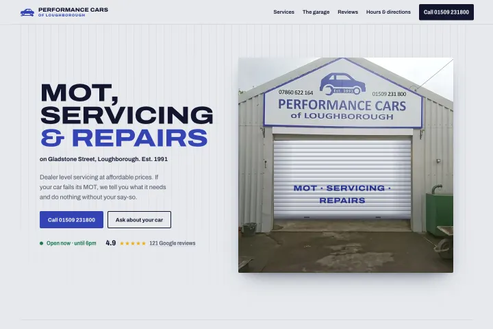 Performance Cars of Loughborough — Auto servis: tehnički pregled, servisiranje i popravke