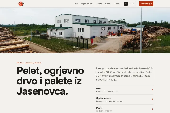 PIN — Pelet, ogrevno drvo i palete