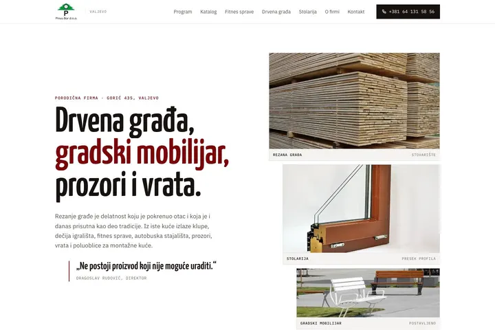PINUS-BOR — Prerada drveta