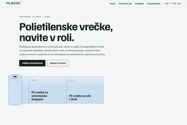 PLASTA 2 — PE kese i ambalaža na roli