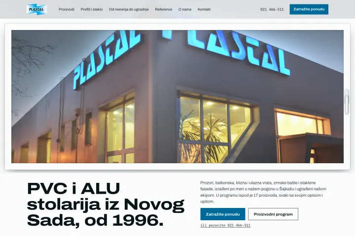 PLASTAL — PVC i ALU stolarija