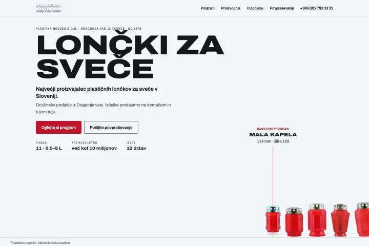 Plastika Medved — Plastične čaše za sveće
