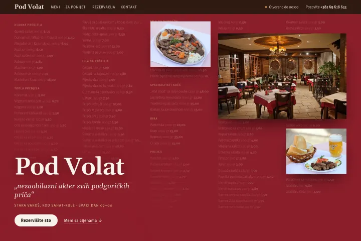 Pod Volat — Restoran nacionalne kuhinje i roštilj