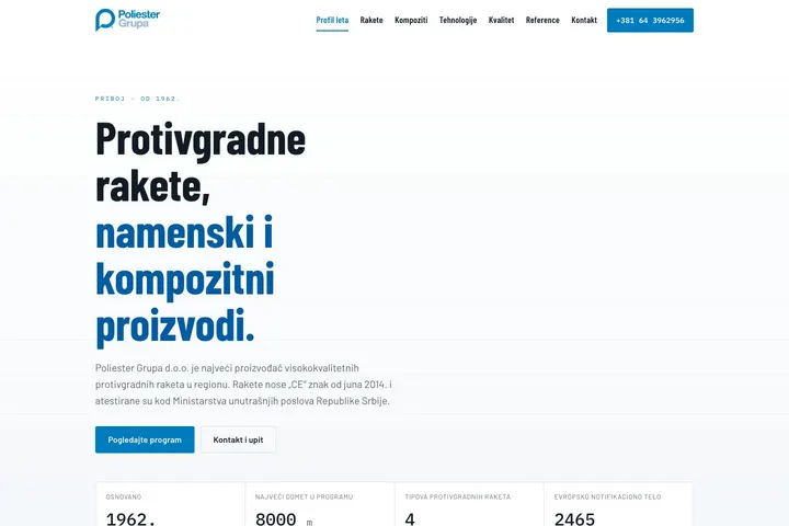 Poliester Grupa — Protivgradne rakete i kompoziti