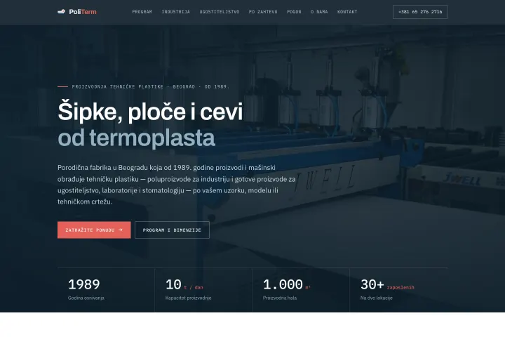 PoliTerm — Tehnička plastika, ploče i šipke