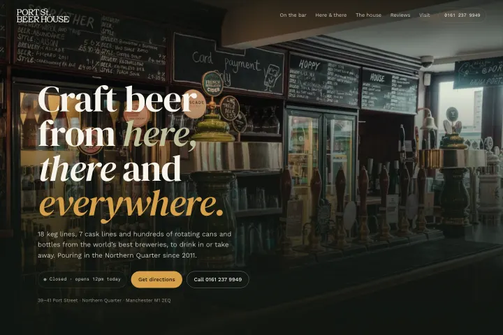 Port Street Beer House — Pab / bar sa craft pivom
